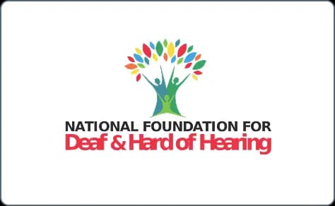 National Foundation for deaf and hard of hearing logo