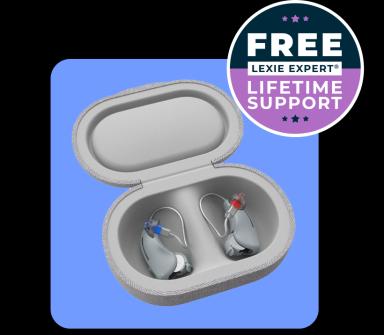 B1 hearing aids and free lifetime support badge