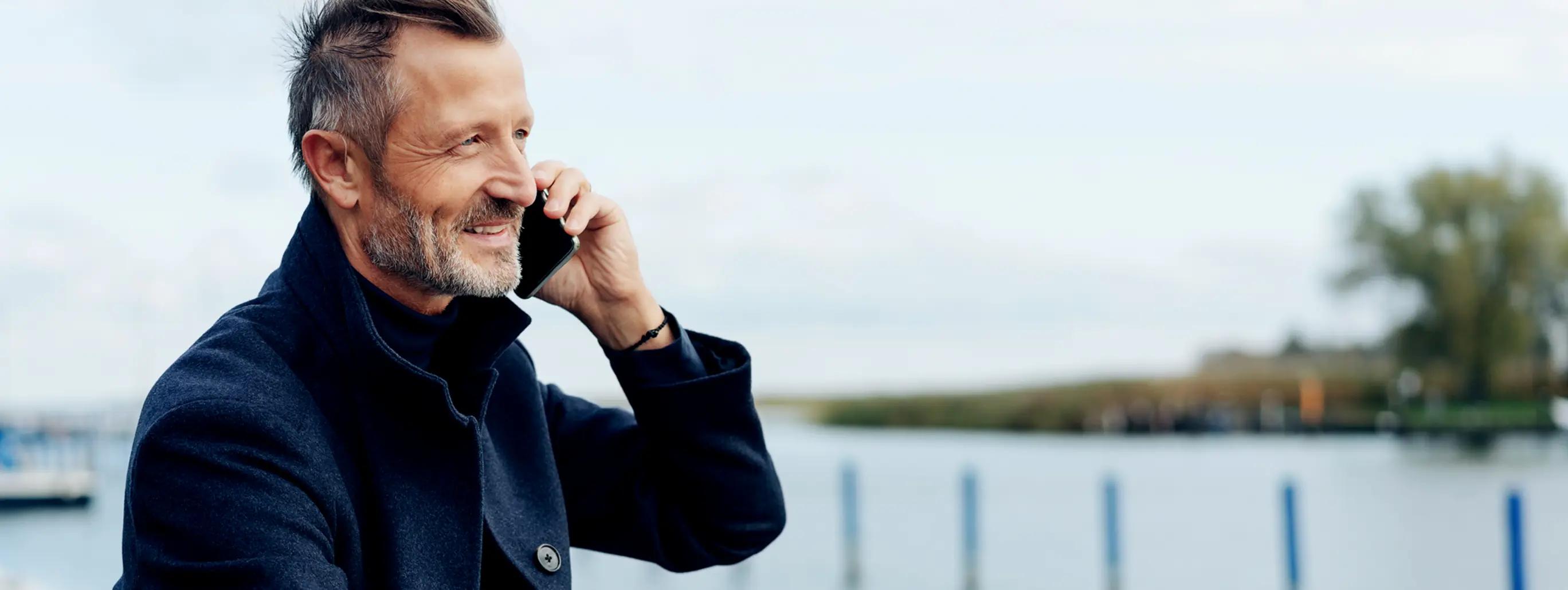 Man talking on phone