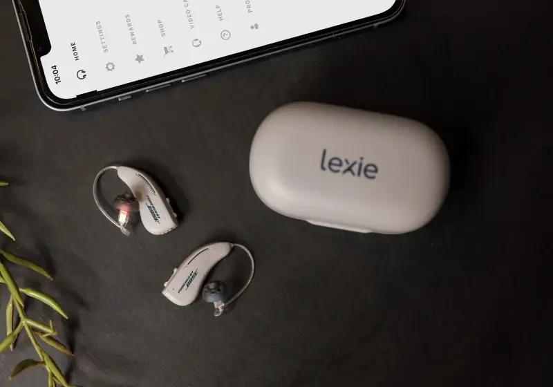 Bose B2 Plus Hearing Aids and charging case