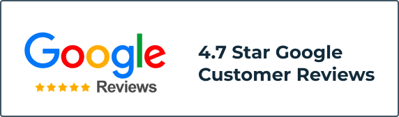 4.7 star Google customer reviews.