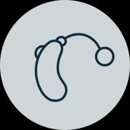 Icon of a hearing aid