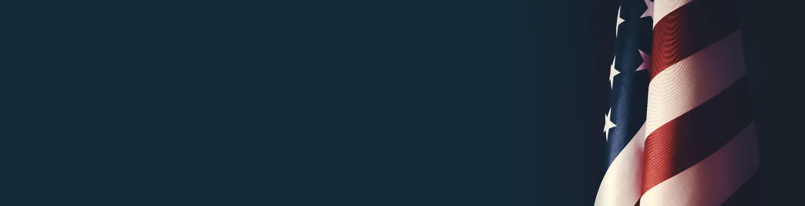 Image of the American flag on a dark blue background