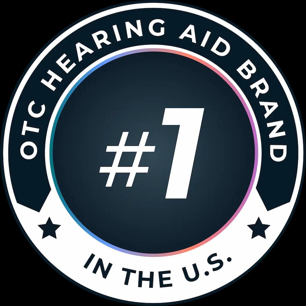 The number one hearing aid in the US badge.
