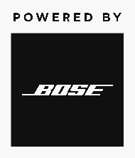 Powered by bose dark box logo