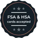 FSA and HSA cards accepted badge