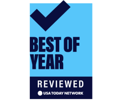 USA Today Network Reviewed Best Of the Year badge