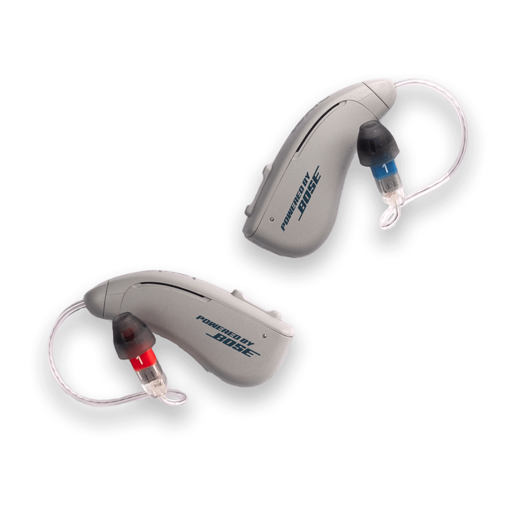 Lexie B2 Plus Product | Two hearing aids laying down thumbnail.