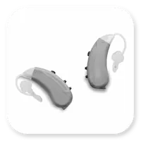 Lexie Lumen Product | Gray, Lexie Lumen hearing aid lying down thumbnail.