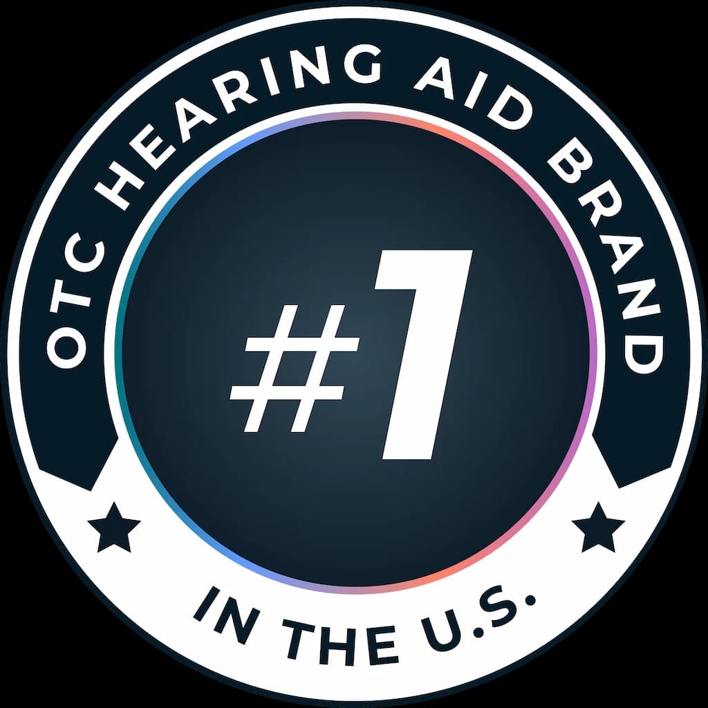 OTC Hearing Aid Brand Award badge.